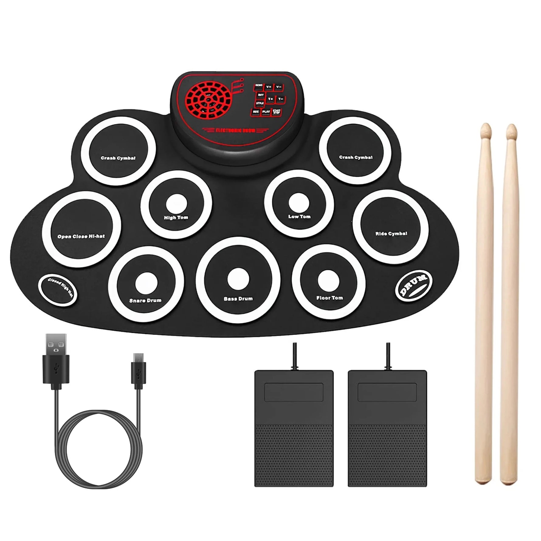 10 Pads Electric Drum Set-AMAZON FACTORY