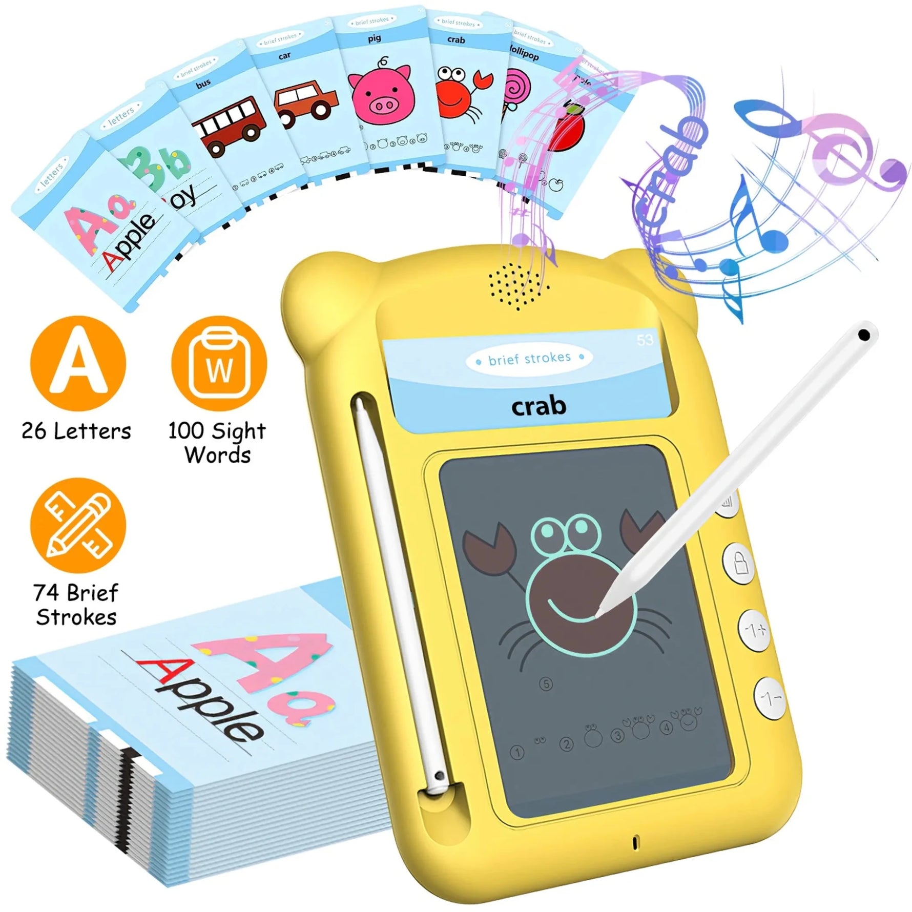 100 Words Talking Flash Cards 5.5In Toddler LCD-AMAZON FACTORY