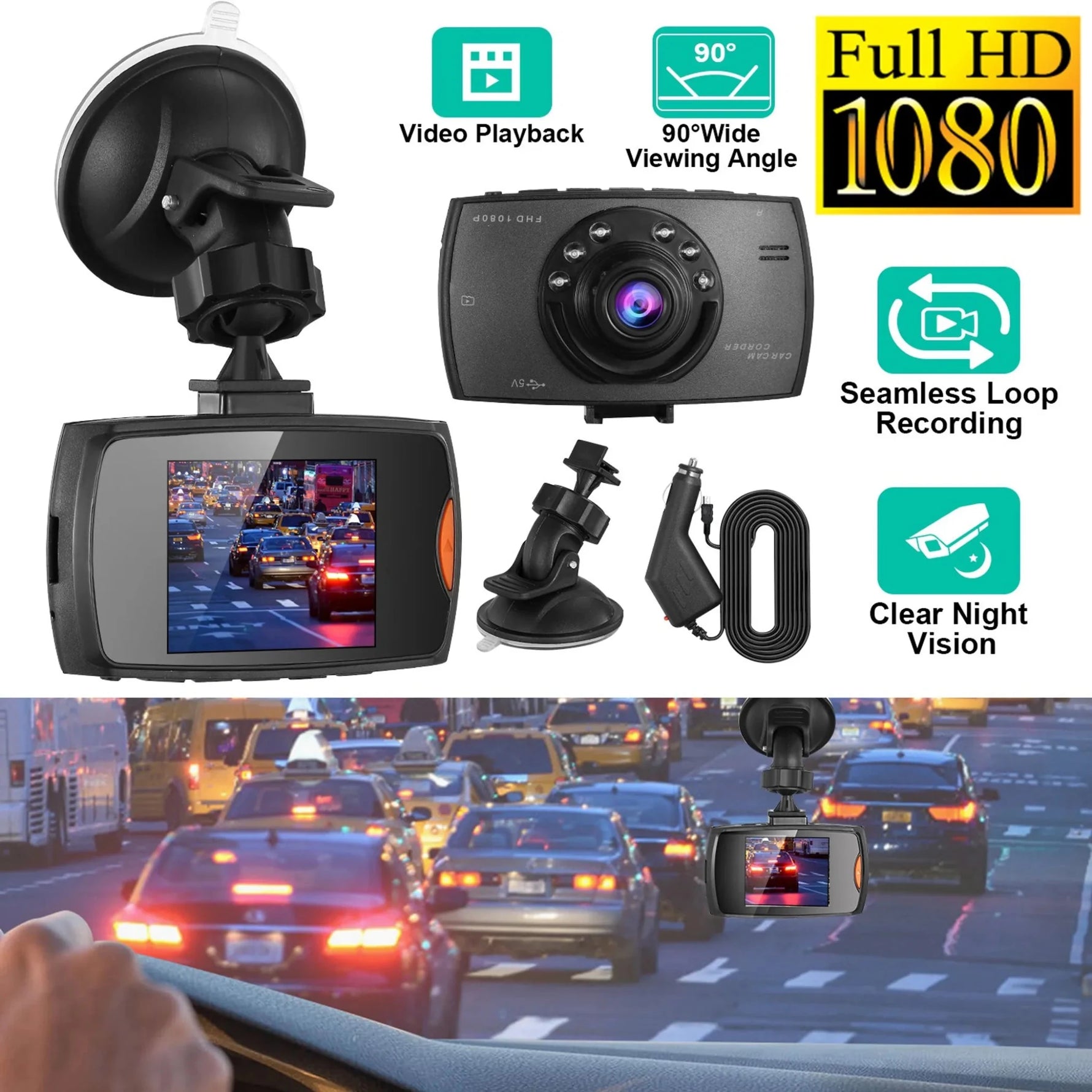 1080P Car DVR Camera Dash Cam Camcorder-AMAZON FACTORY