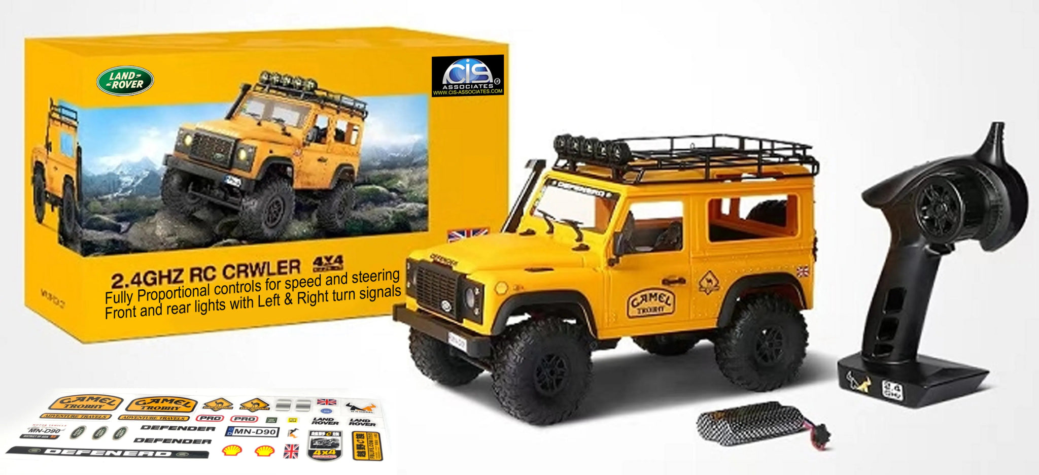 1:10 Scale Land Rover "Camel Trophy" Suv With Lights, 2.4 Ghz And Rechargeable Batteires - AMAZON FACTORY