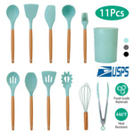 11Pcs Silicone Cooking Utensil Set-AMAZON FACTORY