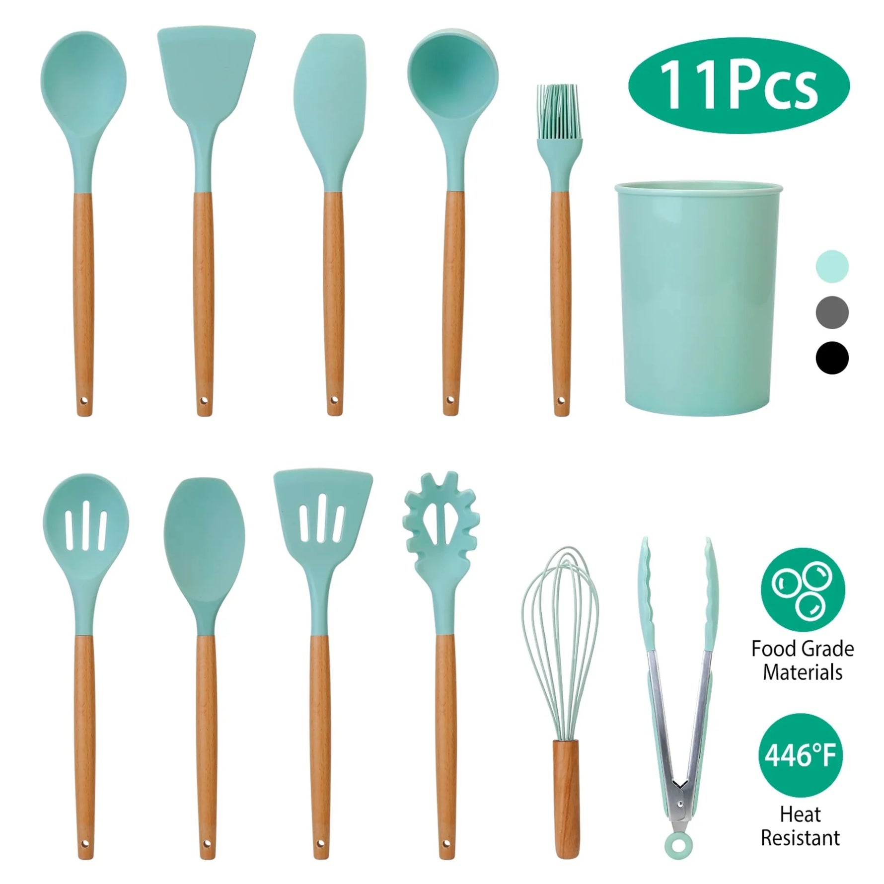 11Pcs Silicone Cooking Utensil Set-AMAZON FACTORY