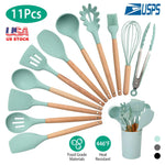 11Pcs Silicone Cooking Utensil Set-AMAZON FACTORY