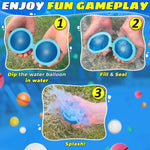 12 Pcs Reusable Water Balloons Silicone Pool Toys Water Balls for Pool Gifts Outdoor Water Toys Refillable Water Balloons Self Sealing Pool Toy-AMAZON FACTORY