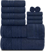 12 Piece Bath Towel Set for Bathroom 2 Bath Towels 4 Hand Towels 6 Washcloths 100% Cotton Soft and Plush Highly Absorbent Soft Towel for Hotel & Spa N - AMAZON FACTORY