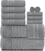 12 Piece Bath Towel Set for Bathroom Wealuxe Collection 2 Bath Towels 4 Hand Towels 6 Washcloths 100% Cotton Soft and Plush Highly Absorbent Soft Towe - AMAZON FACTORY