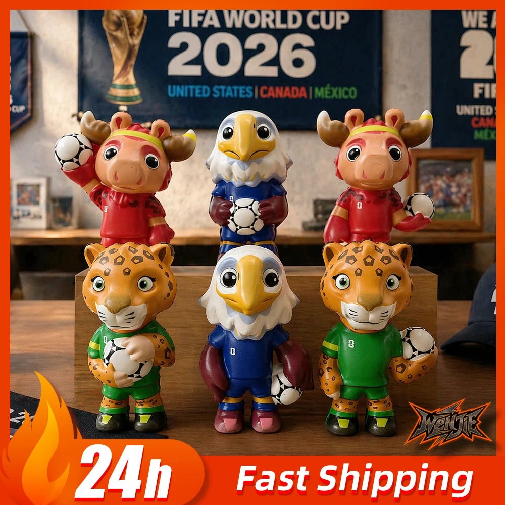 12cm FIFA World Cup 2026 Mascot Squishy Toy Set – Soft Stress Relief Squeeze Figures, Desk Ornament, Soccer Fan Collectible Gift-AMAZON FACTORY