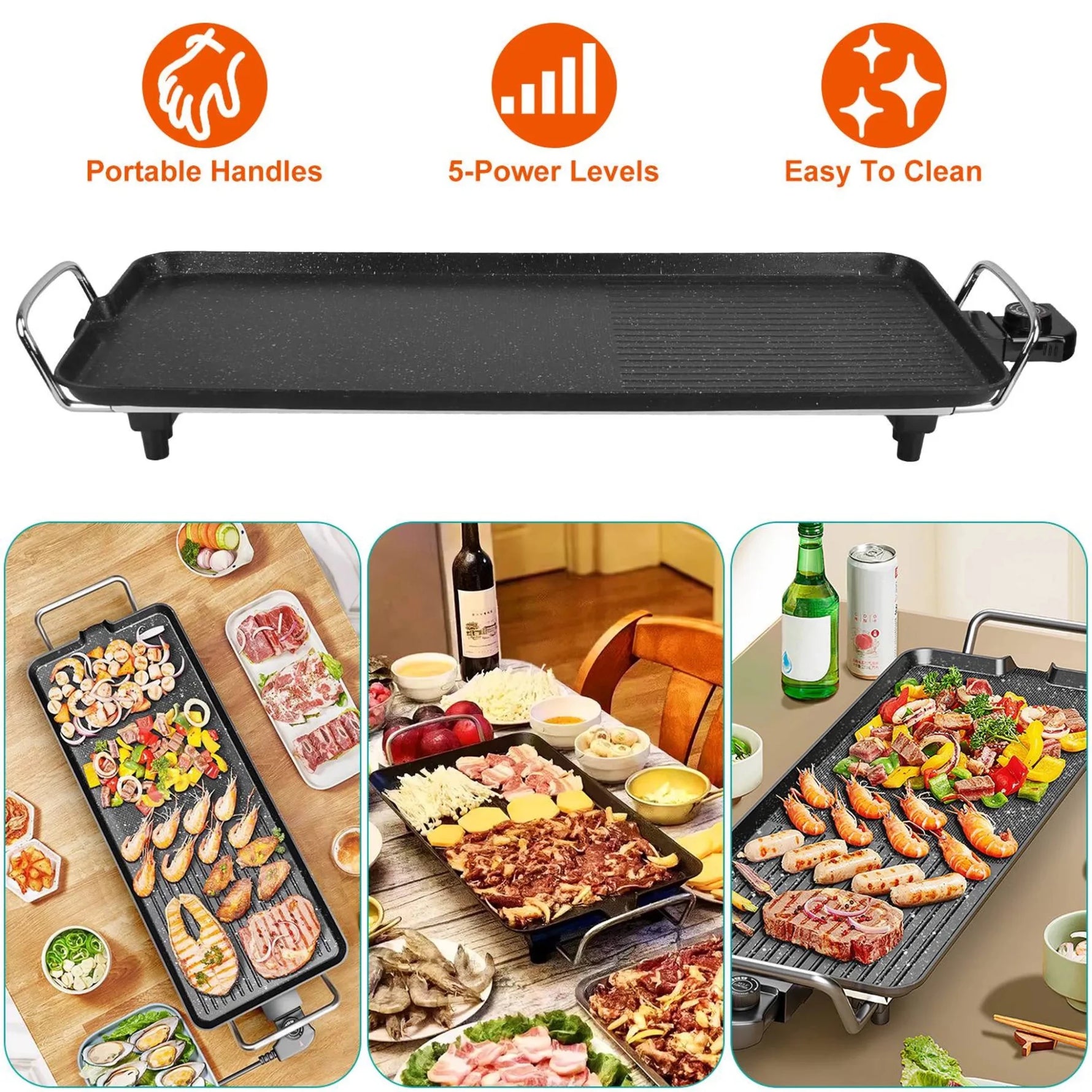 1500W Electric Barbecue Grill Hot Plate-AMAZON FACTORY