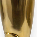 16" Gold Aluminum Firefighter Boot Umbrella Stand - AMAZON FACTORY