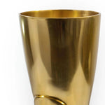 16" Gold Aluminum Firefighter Boot Umbrella Stand - AMAZON FACTORY