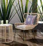 16" X 16" Light Blue Gray Geometric Blown Seam Suede Throw Pillow - AMAZON FACTORY