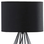 18 Asymmetric Black Cage Metal Table Lamp - AMAZON FACTORY