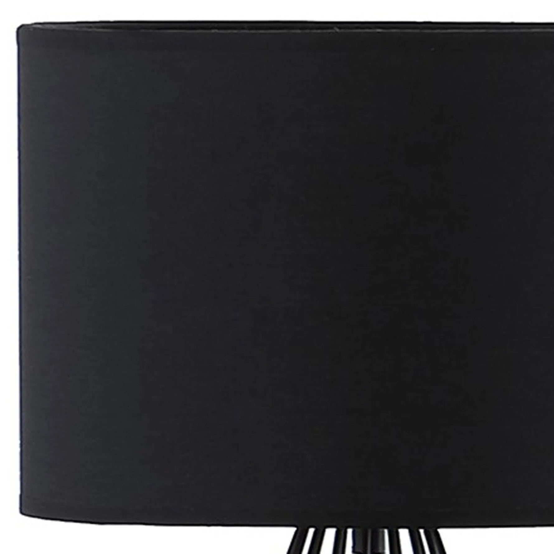 18 Asymmetric Black Cage Metal Table Lamp - AMAZON FACTORY