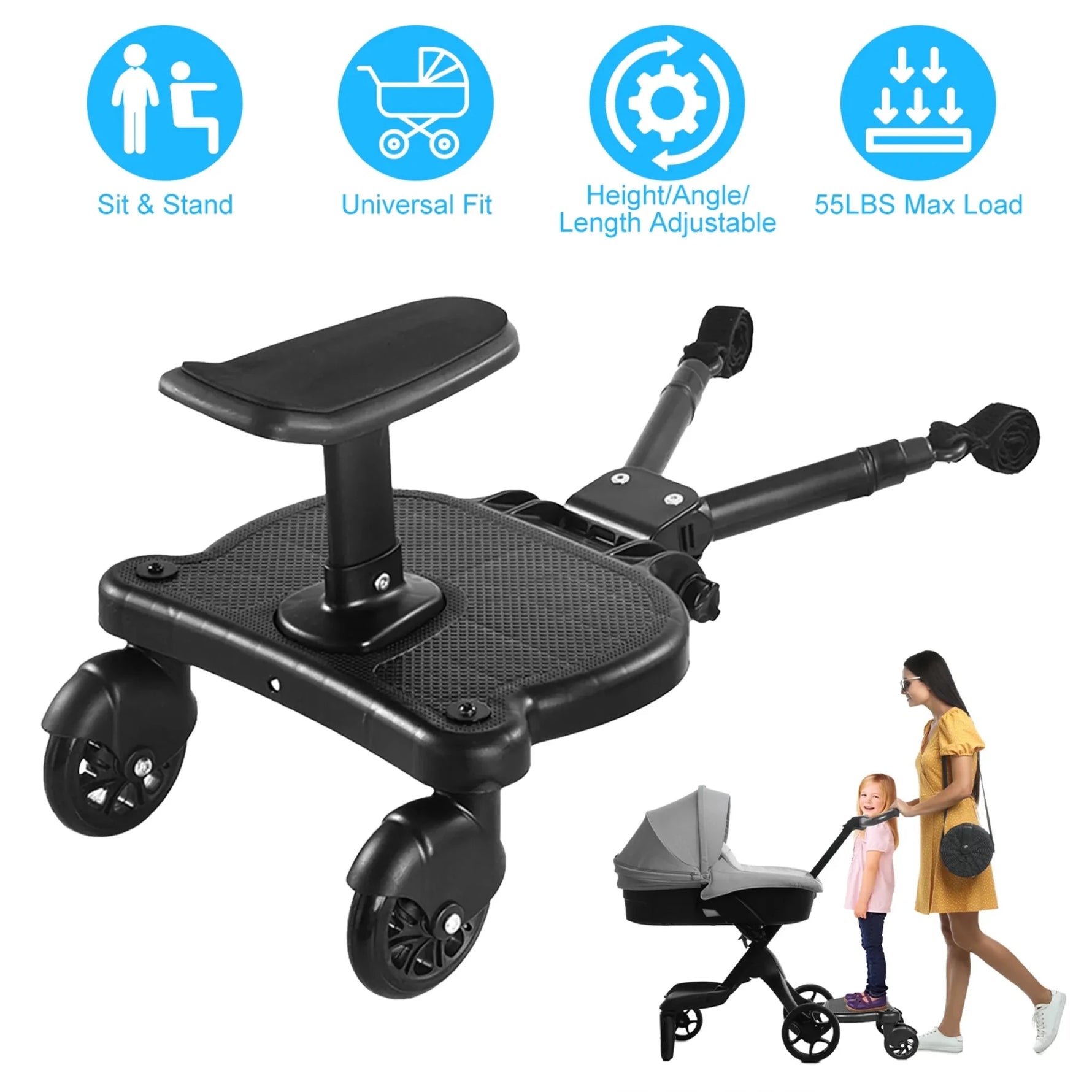 2 In 1 Universal Stroller Board Sit-AMAZON FACTORY