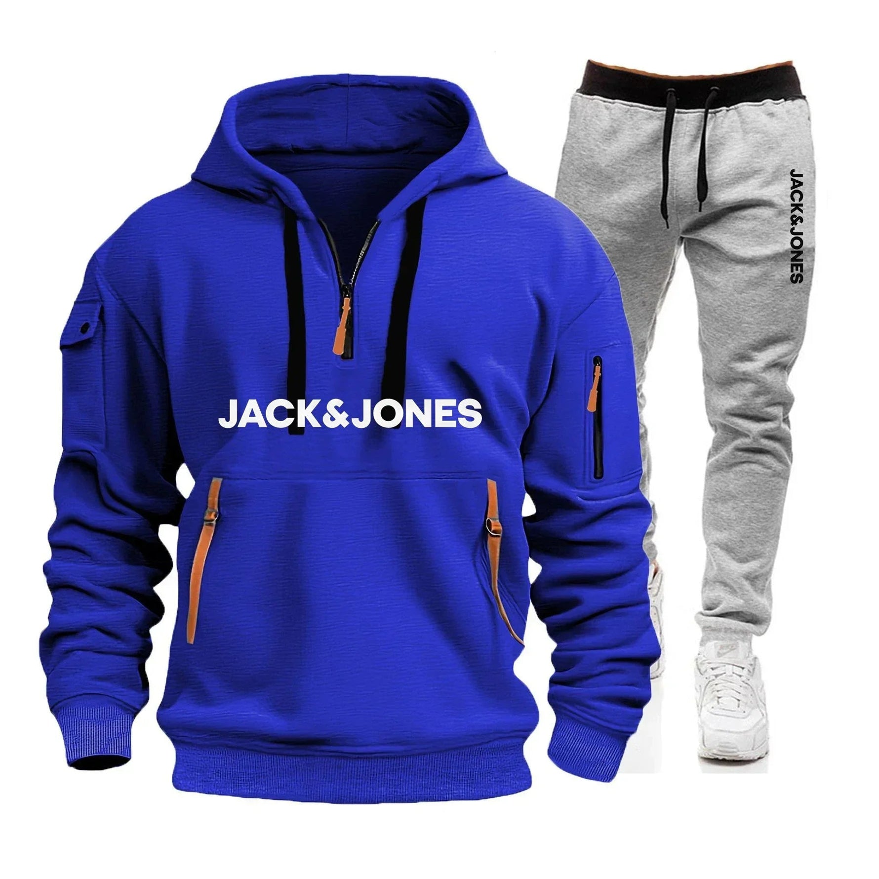 2 Packs 2026 Autumn Winter Men's Sportswear Set, Hoodie + Fitness Jogging Pants for Each Set-AMAZON FACTORY