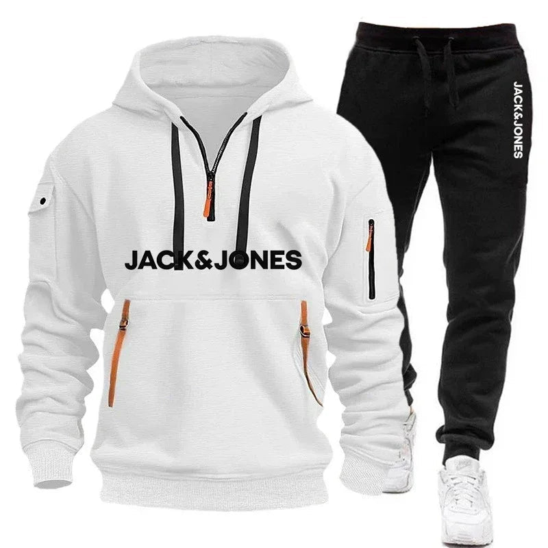 2 Packs 2026 Autumn Winter Men's Sportswear Set, Hoodie + Fitness Jogging Pants for Each Set-AMAZON FACTORY
