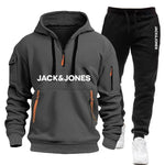 2 Packs 2026 Autumn Winter Men's Sportswear Set, Hoodie + Fitness Jogging Pants for Each Set-AMAZON FACTORY
