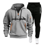 2 Packs 2026 Autumn Winter Men's Sportswear Set, Hoodie + Fitness Jogging Pants for Each Set-AMAZON FACTORY