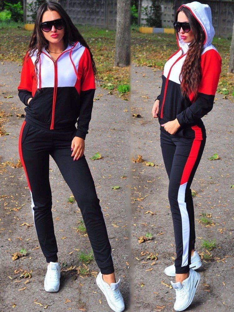 2020 Women Two Piece Outfits Casual Tracksuits Sweatsuits Sporty 2 Piece Set Hoodies and Sweatpants Fall Winter Clothes-AMAZON FACTORY