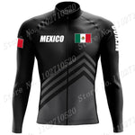 2023 Mexico Team Cycling Jersey Set Summer National Mens Long Sleeve Black Clothing Suit MTB Bike Road Pants Bib Maillot-AMAZON FACTORY