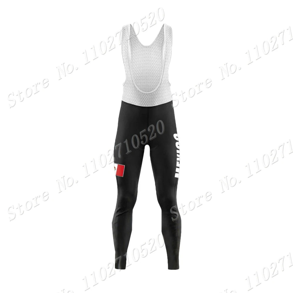 2023 Mexico Team Cycling Jersey Set Summer National Mens Long Sleeve Black Clothing Suit MTB Bike Road Pants Bib Maillot-AMAZON FACTORY