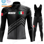 2023 Mexico Team Cycling Jersey Set Summer National Mens Long Sleeve Black Clothing Suit MTB Bike Road Pants Bib Maillot-AMAZON FACTORY