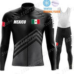 2023 Mexico Team Cycling Jersey Set Summer National Mens Long Sleeve Black Clothing Suit MTB Bike Road Pants Bib Maillot-AMAZON FACTORY