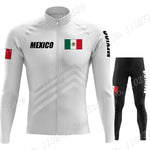 2023 Mexico Team Cycling Jersey Set Summer National Mens Long Sleeve Black Clothing Suit MTB Bike Road Pants Bib Maillot-AMAZON FACTORY