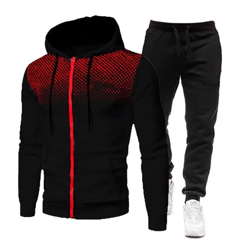 2024 New Men's Autumn Winter Sets Zipper Hoodie+Pants Pieces Casual Tracksuit Male Sportswear Brand Clothing Sweat Suit S-XXXXL-AMAZON FACTORY