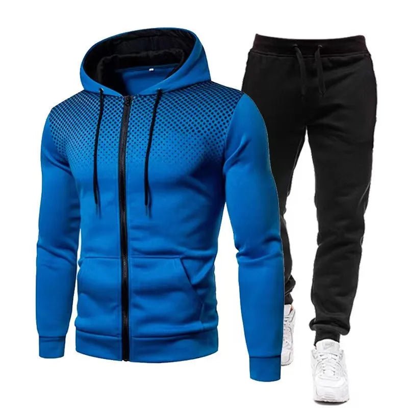 2024 New Men's Autumn Winter Sets Zipper Hoodie+Pants Pieces Casual Tracksuit Male Sportswear Brand Clothing Sweat Suit S-XXXXL-AMAZON FACTORY