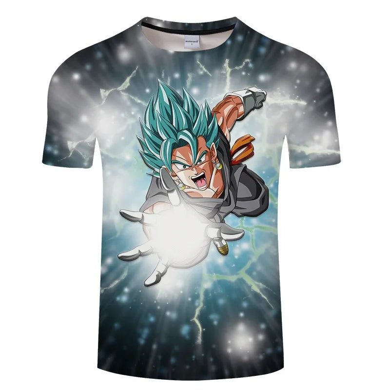 2025 Anime Dragon Ball 3D Print Round Neck Men Sport T Shirt Fashion Son Goku Vegeta Short Sleeve Children Unisex Tee Y2k Tops-AMAZON FACTORY