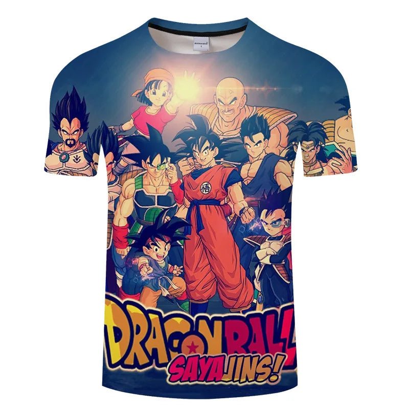 2025 Anime Dragon Ball 3D Print Round Neck Men Sport T Shirt Fashion Son Goku Vegeta Short Sleeve Children Unisex Tee Y2k Tops-AMAZON FACTORY