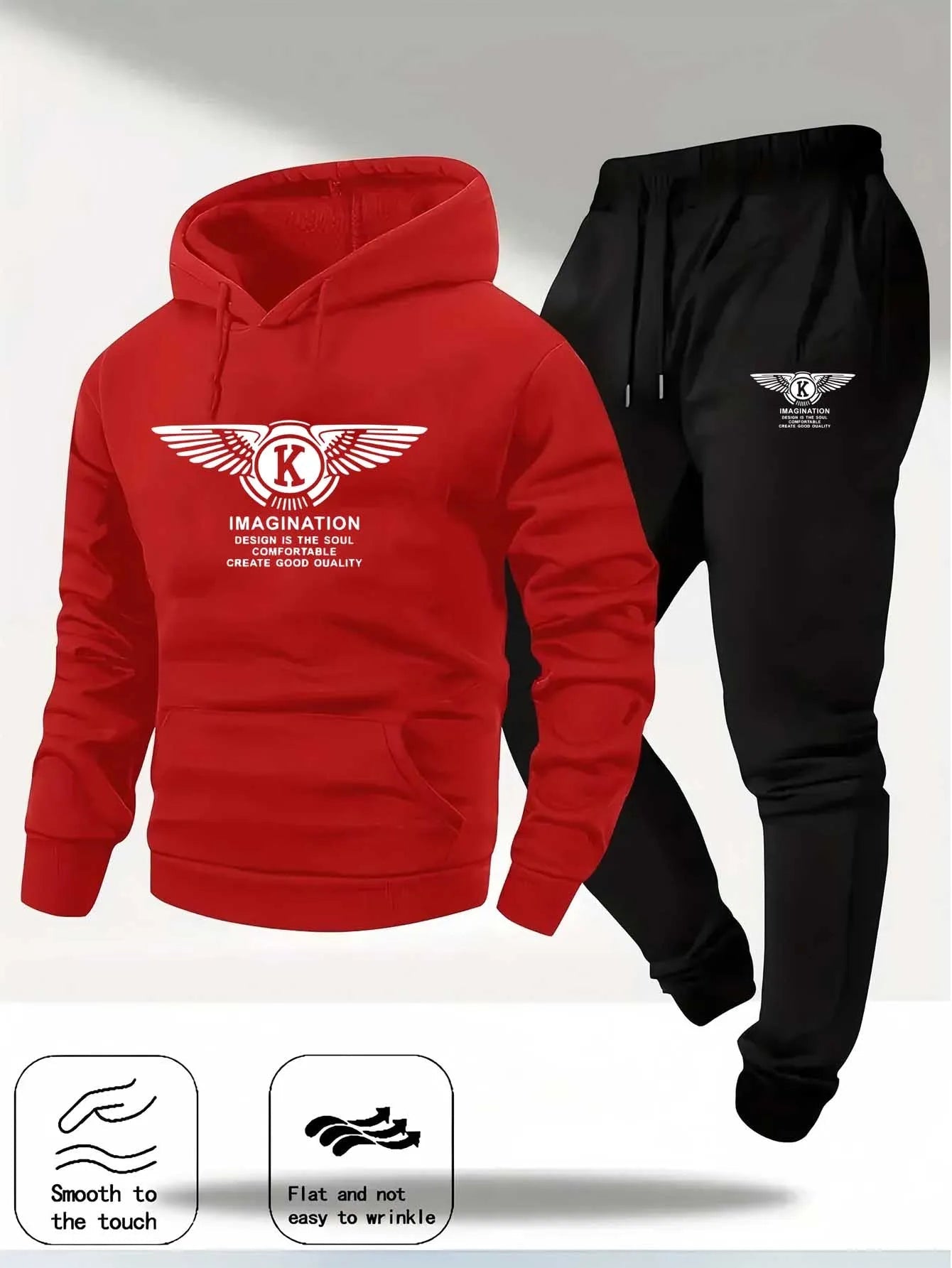 2025 Men's Casual Sports Suit with Hoodie and Sweatpants for Autumn and Winter Outdoor Sports Fashion Men's Clothing.-AMAZON FACTORY