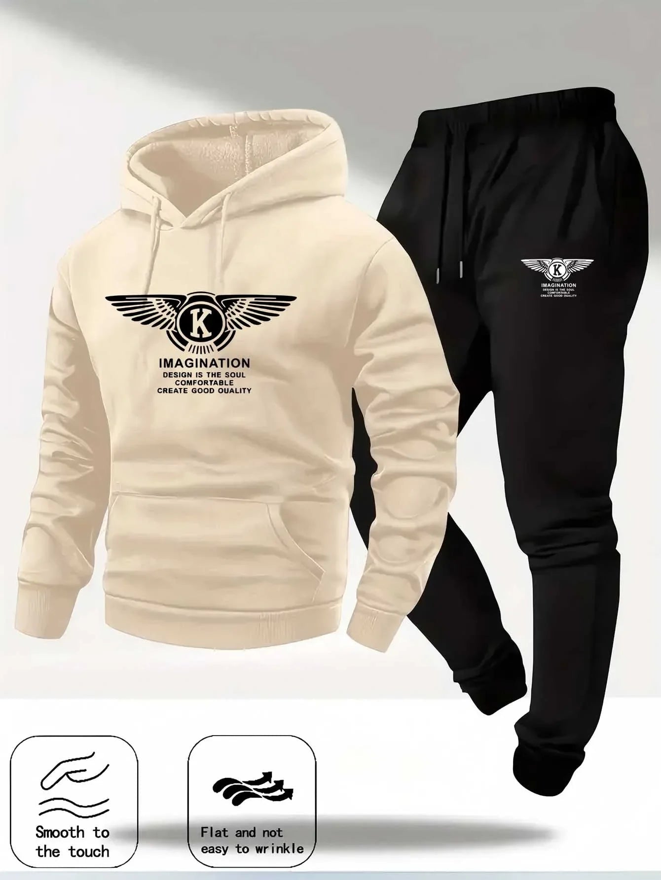 2025 Men's Casual Sports Suit with Hoodie and Sweatpants for Autumn and Winter Outdoor Sports Fashion Men's Clothing.-AMAZON FACTORY