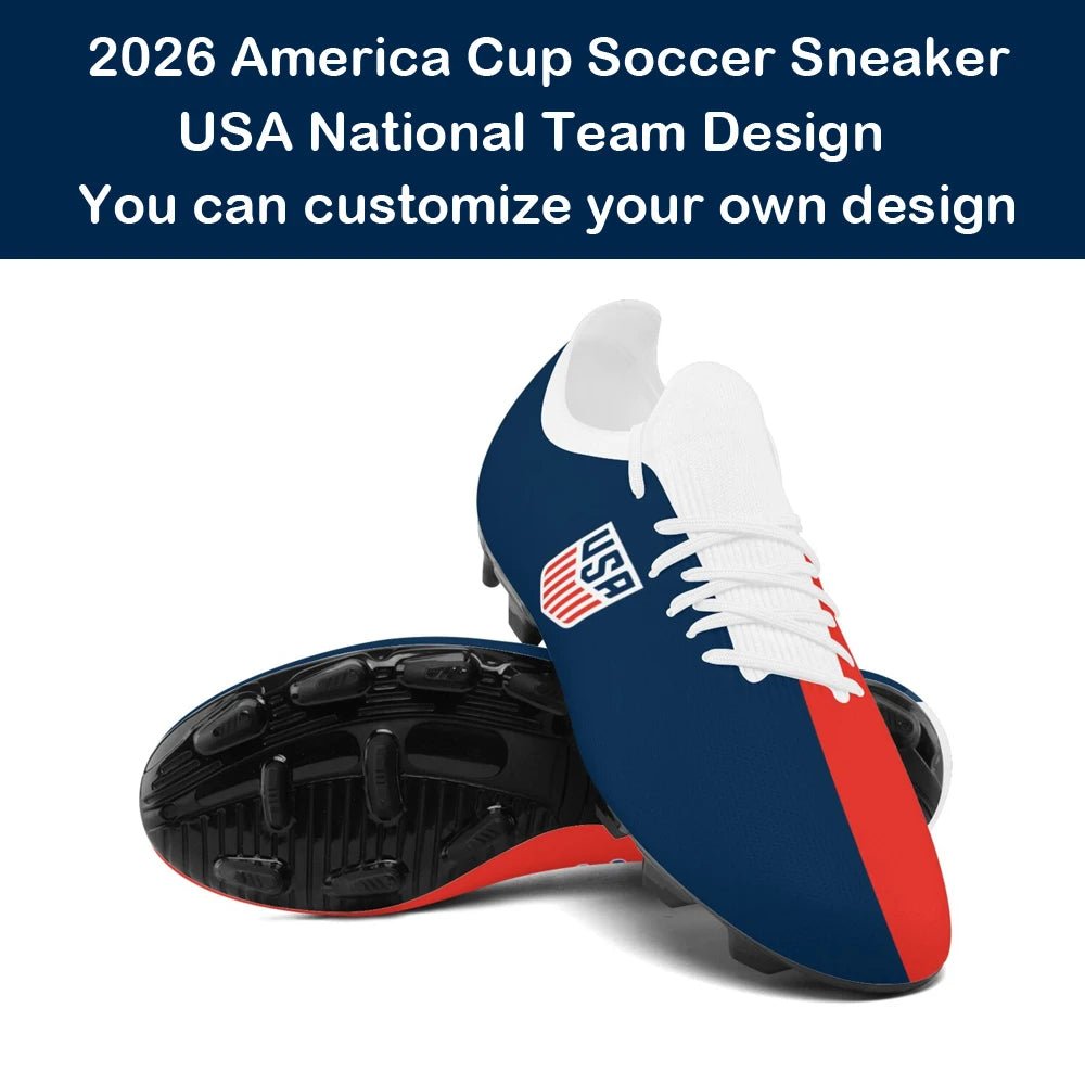 2026 America United Cup Custom Print Football Sneaker Soccer Shoes USA Canada Mexico Haiti Jamaica National Team Design-AMAZON FACTORY