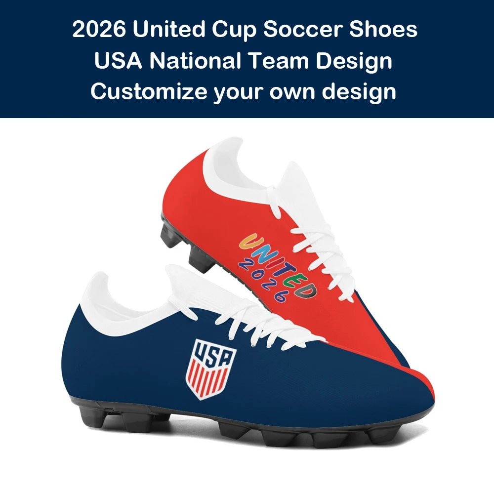 2026 America United Cup Custom Print Football Sneaker Soccer Shoes USA Canada Mexico Haiti Jamaica National Team Design-AMAZON FACTORY