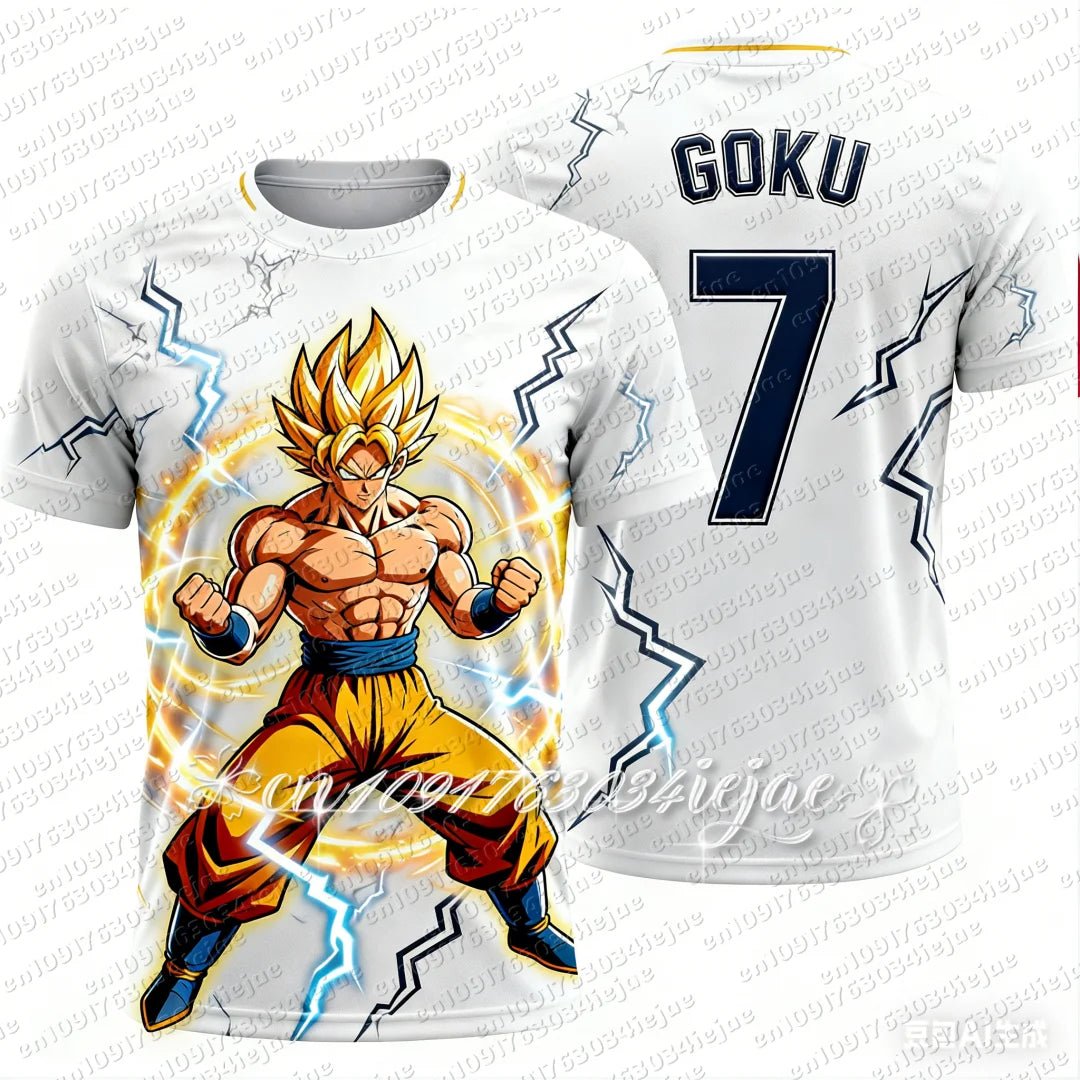 2026 Anime Football Jersey Dragon Ball Men Women Oversize Tshirt Summer Quick Dry Sport Breathable Oversize Cosplay Tshirt-AMAZON FACTORY