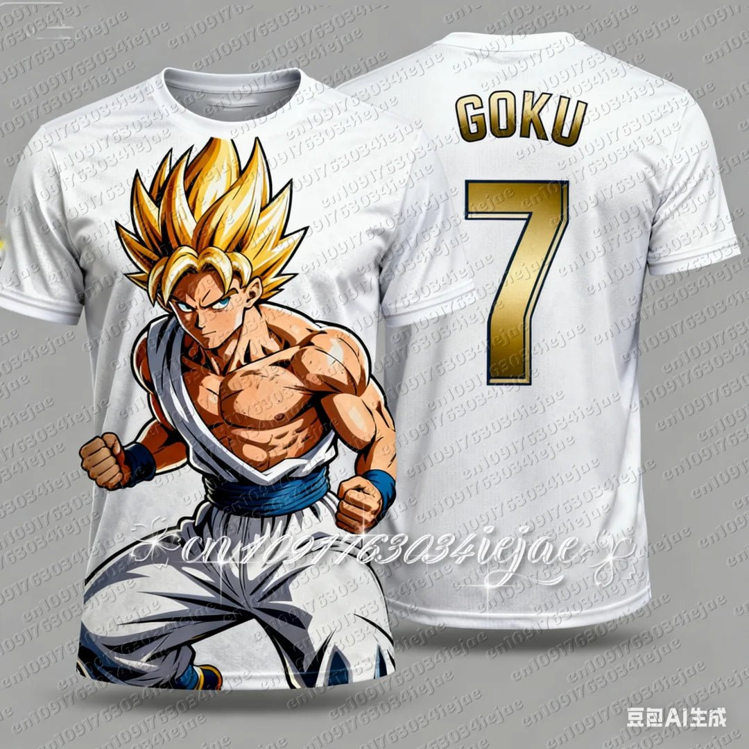 2026 Anime Football Jersey Dragon Ball Men Women Oversize Tshirt Summer Quick Dry Sport Breathable Oversize Cosplay Tshirt-AMAZON FACTORY