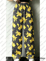 2026 Anime Pikachu&Gengar Summer Tshirts+Pajamas Pants Oversized Suits For Men Women Couple Cartoon Outfits Homewear Clothing - AMAZON FACTORY