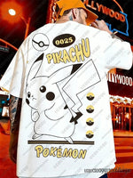 2026 Anime Pikachu&Gengar Summer Tshirts+Pajamas Pants Oversized Suits For Men Women Couple Cartoon Outfits Homewear Clothing - AMAZON FACTORY