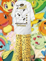 2026 Anime Pikachu&Gengar Summer Tshirts+Pajamas Pants Oversized Suits For Men Women Couple Cartoon Outfits Homewear Clothing - AMAZON FACTORY