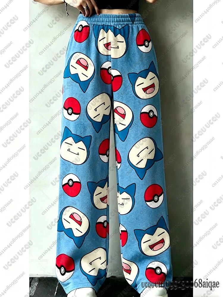 2026 Anime Pikachu&Gengar Summer Tshirts+Pajamas Pants Oversized Suits For Men Women Couple Cartoon Outfits Homewear Clothing - AMAZON FACTORY