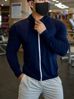 2026 Men's Quick Dry Basketball Running Jackets zipper Sports Coat cardigan Hooded Tops Mesh breathable Men Fitness jacket-AMAZON FACTORY