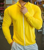 2026 Men's Quick Dry Basketball Running Jackets zipper Sports Coat cardigan Hooded Tops Mesh breathable Men Fitness jacket-AMAZON FACTORY