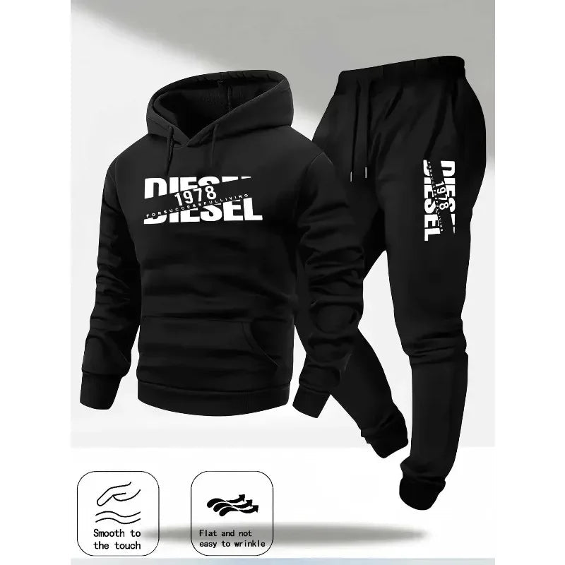 2026 popular autumn and winter new hooded sportswear sportswear fashion hooded sportswear casual sportswear and pants two in one-AMAZON FACTORY