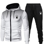 2026 popular two-piece men's sportswear jogging suit sportswear hooded sweatshirt zipper sweatshirt autumn and winter clothing-AMAZON FACTORY