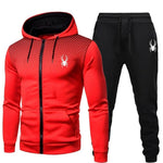 2026 popular two-piece men's sportswear jogging suit sportswear hooded sweatshirt zipper sweatshirt autumn and winter clothing-AMAZON FACTORY