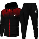 2026 popular two-piece men's sportswear jogging suit sportswear hooded sweatshirt zipper sweatshirt autumn and winter clothing-AMAZON FACTORY