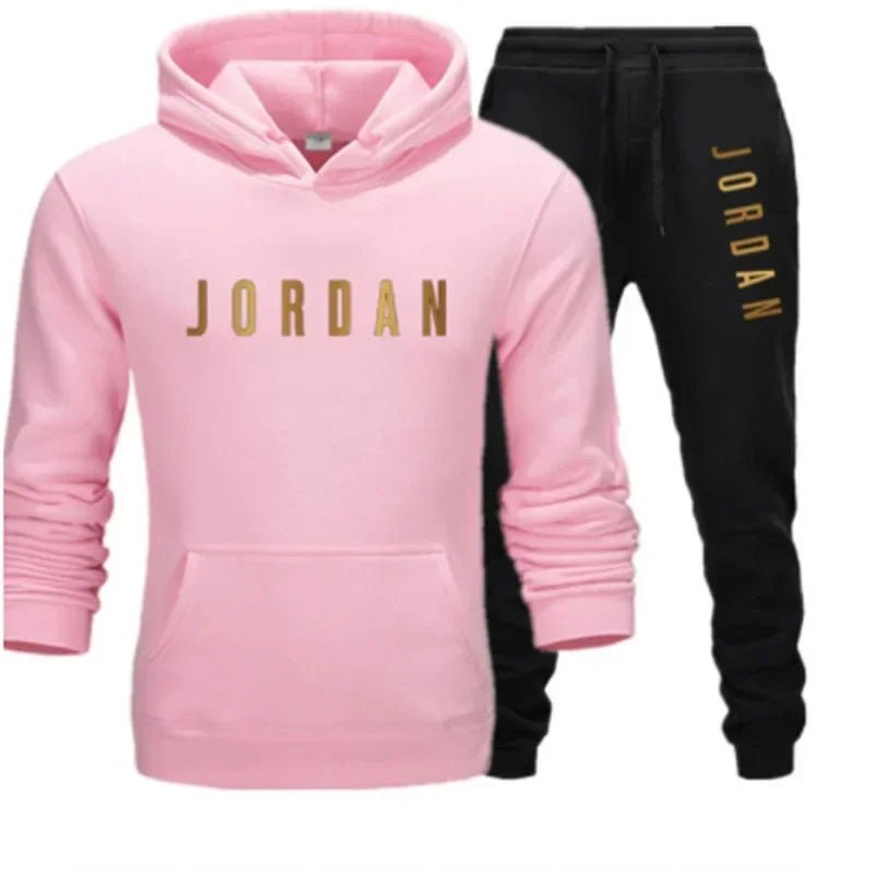 2026 seasonal discount set wool lining hooded sweatshirt casual set La sleeve top sports setv-AMAZON FACTORY