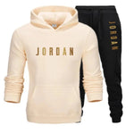 2026 seasonal discount set wool lining hooded sweatshirt casual set La sleeve top sports setv-AMAZON FACTORY